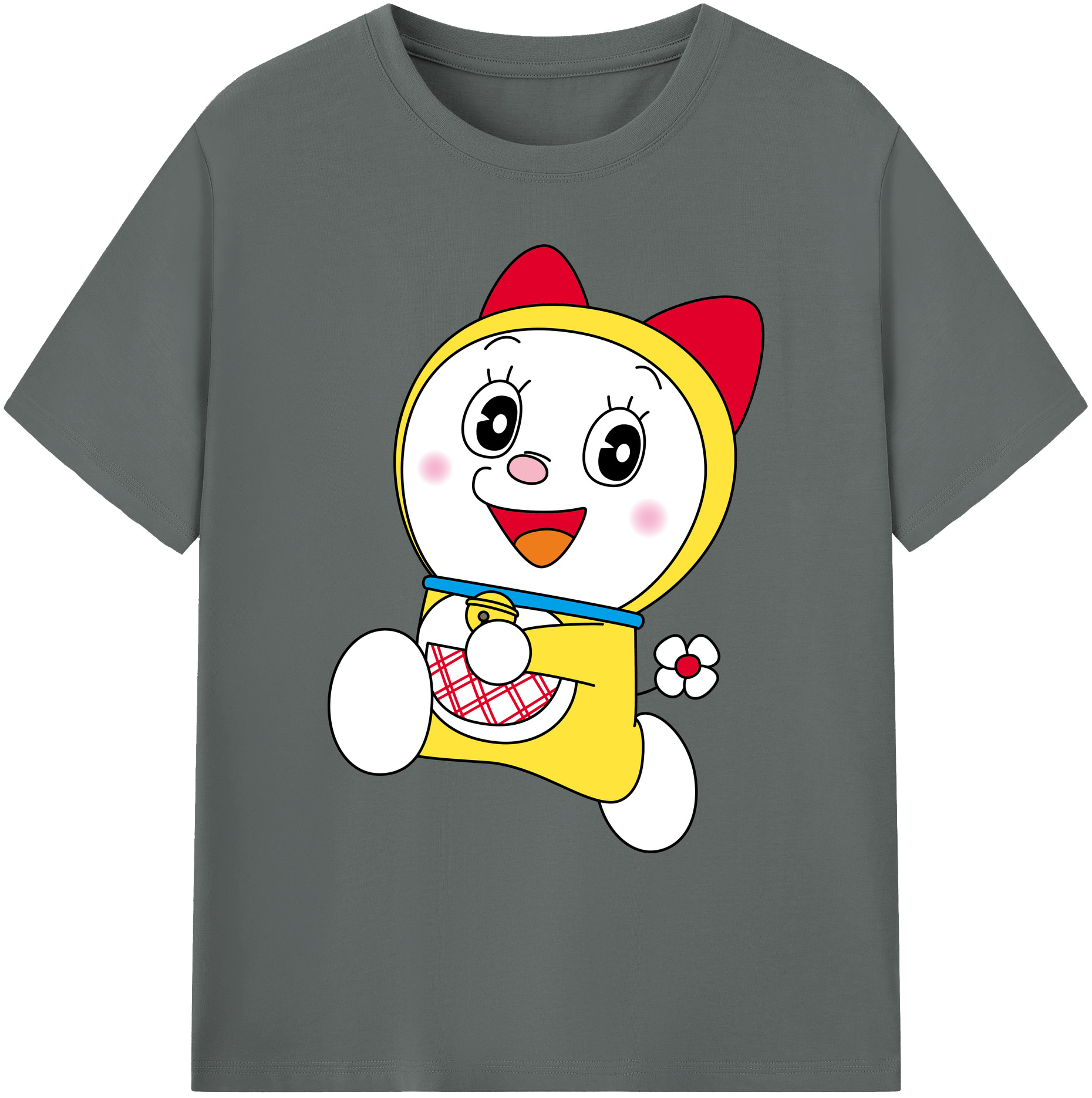 （画像用） ドラえもん ドラミ Doraemon Dorami 綿100％ メンズ半袖Tシャツ｜肌触りやわらか＆通気性